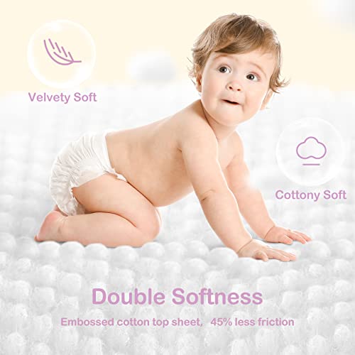 Babycozy Boucy Soft Newborn Diapers for Sensitive Skin, Hypoallergenic Disposable Diapers, Plain White Diapers Without Chlorine, Soft Diapers for Baby&Infant&Preemie, Size 1(8-14lb) 82 Count
