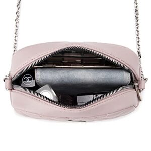 DAVIDJONES Faux Leather Hobo Purse and Wallet set for women Mini Quited Cute Crossbody Bags