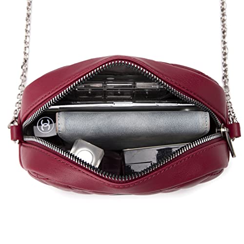DAVIDJONES Faux Leather Hobo Purse and Wallet set for women Mini Quited Cute Crossbody Bags