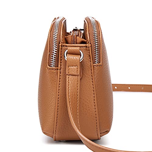 DAVIDJONES Faux Leather Hobo Purse and Wallet set for women 3 Zip Convertible Crossbody Black Shoulder Bag