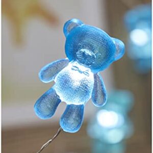 U.I STATION Teddy Bear Decor String Lights, Fairy Theme Decorations Lights for Party Decorations, 8.5ft 20 LEDs with Battery & USB Plug in for Christmas Bathroom Bedroom Camping Wedding Birthday Gift