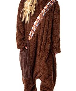 Star Wars Adult Chewbacca Chewie Kigurumi Costume Union Suit Pajama for Men and Women (2X-Large/3X-Large) Brown