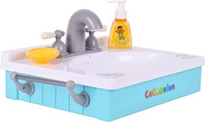 sunny days entertainment cocomelon wash your hands musical sink – toy sink for toddlers with running water and music