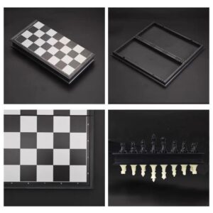 ZeJlo Mini Chess Set, 6.5" Portable Folding Chess Board Magnetic Travel Chess Set for Kids and Adults