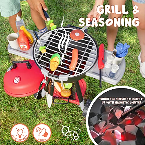 JOYIN 34 PCS Cooking Toy Set, Kitchen Toy Set, Toy BBQ Grill Set, Little Chef Play, Kids Grill Playset Interactive BBQ Toy Set for Kids
