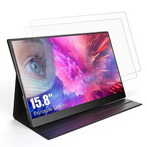 mubuy-gol 2 pack screen protector for 15.8-inch portable monitor mnn/kyy/arzopa/innoview/lepow/zscmalls/newsoul/asus/qqh 15.8-inch portable monitor (13.7" w x 7.7" h)