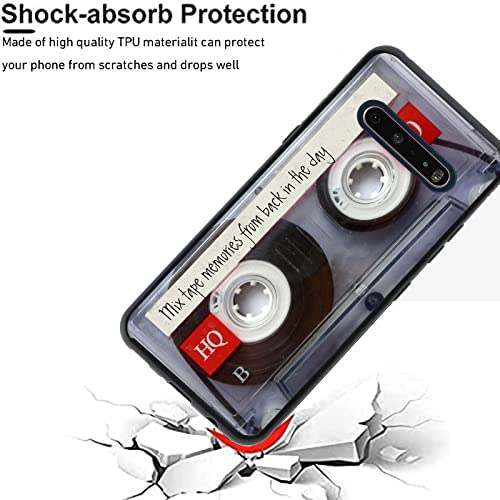 zeleiw autheco Compatible with LG V60 ThinQ 5G Case, Retro Cassette Tape 80s 90s Vintage Music Classic Mixtape Design for LG Case Men Women,Soft Silicone Protective Case for LG