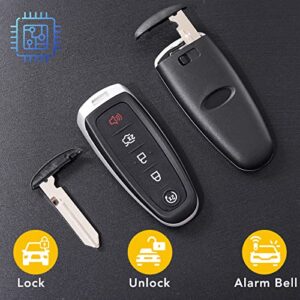 Smart Key Fob Replacement Fit for 2011-2019 Ford Explorer Escape Edge Expedition Flex C-Max Taurus 2011 2012 2013 2014 2015 2016 2017 2018 2019, 5 Button, #M3N5WY8609 M3N5WY8610 13580802, Set 2