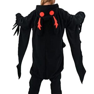 Mothman Halloween Onesie Adult Pajamas Cosplay Animal Homewear Sleepwear Jumpsuit Costume for Women Men