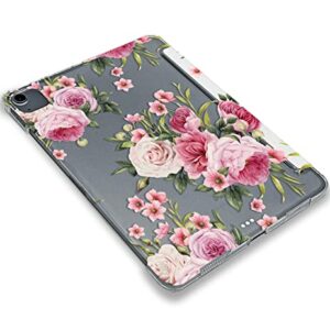 Cute Pink Roses Bouquet Flower case Compatible with iPad Mini Air Pro 7.9 8.3 9.7 10.2 10.9 11 12.9 inch Pattern Cover New 2022 2021 Trifold Stand 3 4 5 6 7 8 9 Generation 467 (10.2" 7/8/9 gen)