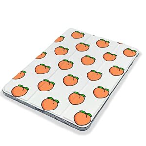 Kawaii Peaches Cute Fruit case Compatible with iPad Mini Air Pro 7.9 8.3 9.7 10.2 10.9 11 12.9 inch Pattern Cover New 2022 2021 Trifold Stand 3 4 5 6 7 8 9 Generation 464 (11" Pro 1/2/3 gen)