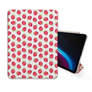 Cute Strawberries Kawaii Art case Compatible with iPad Mini Air Pro 7.9 8.3 9.7 10.2 10.9 11 12.9 inch Pattern Cover New 2022 2021 Trifold Stand 3 4 5 6 7 8 9 Generation 474 (10.2" 7/8/9 gen)