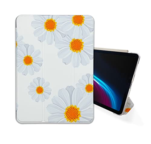 Kawaii Chamomile Flower Cute case Compatible with iPad Mini Air Pro 7.9 8.3 9.7 10.2 10.9 11 12.9 inch Pattern Cover New 2022 2021 Trifold Stand 3 4 5 6 7 8 9 Generation 490 (11" Pro 1/2/3 gen)