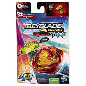 BEYBLADE Burst QuadStrike Bolt Spryzen S8 Spinning Top Starter Pack, Balance/Attack Type Battling Game with Launcher, Kids Toy Set