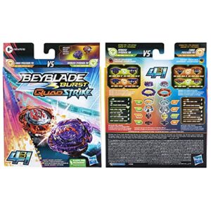 BEYBLADE Burst QuadStrike Ambush Nyddhog N8 and Chain Poseidon P8 Spinning Top Dual Pack, 2 Battling Game Top Toy for Kids Ages 8 and Up