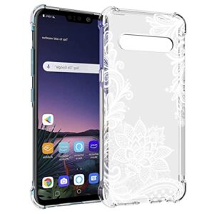 Ueokeird Phone Case for LG V60 ThinQ 5G Case/LG V60/LM-V600 Case Girls Women, Slim Shockproof Clear Floral Pattern Soft Flexible TPU Protective Cover for LG V60 (Mandala)