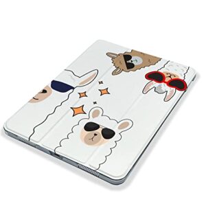 Cute Llama Kawaii Alpaca case Compatible with iPad Mini Air Pro 7.9 8.3 9.7 10.2 10.9 11 12.9 inch Pattern Cover New 2022 2021 Trifold Stand 3 4 5 6 7 8 9 Generation 497 (11" Pro 1/2/3 gen)