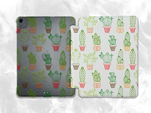 Kawaii Cactus Cute Painted case Compatible with iPad Mini Air Pro 7.9 8.3 9.7 10.2 10.9 11 12.9 inch Pattern Cover New 2022 2021 Trifold Stand 3 4 5 6 7 8 9 Generation 502 (7.9" Mini 4/5)