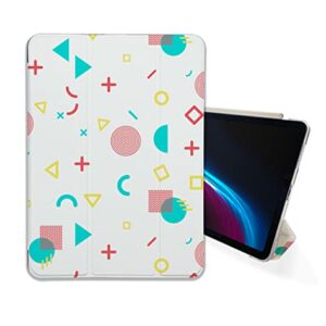 Cute Geometric Shapes Minimalist case Compatible with iPad Mini Air Pro 7.9 8.3 9.7 10.2 10.9 11 12.9 inch Pattern Cover New 2022 2021 Trifold Stand 3 4 5 6 7 8 9 Generation 529 (9.7" 5/6 gen)