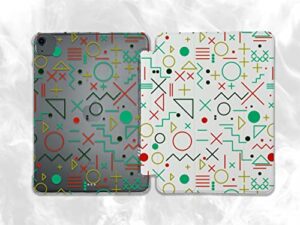 cute abstract geometric shapes case compatible with ipad mini air pro 7.9 8.3 9.7 10.2 10.9 11 12.9 inch pattern cover new 2022 2021 trifold stand 3 4 5 6 7 8 9 generation 531 (11" pro 1/2/3 gen)