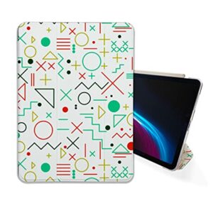 Cute Abstract Geometric Shapes case Compatible with iPad Mini Air Pro 7.9 8.3 9.7 10.2 10.9 11 12.9 inch Pattern Cover New 2022 2021 Trifold Stand 3 4 5 6 7 8 9 Generation 531 (11" Pro 1/2/3 gen)