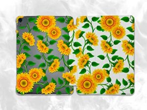 cute sunflower yellow flowers case compatible with ipad mini air pro 7.9 8.3 9.7 10.2 10.9 11 12.9 inch pattern cover new 2022 2021 trifold stand 3 4 5 6 7 8 9 generation 535 (9.7" 5/6 gen)