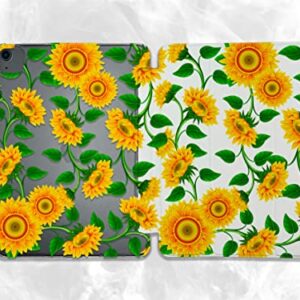 Cute Sunflower Yellow Flowers case Compatible with iPad Mini Air Pro 7.9 8.3 9.7 10.2 10.9 11 12.9 inch Pattern Cover New 2022 2021 Trifold Stand 3 4 5 6 7 8 9 Generation 535 (9.7" 5/6 gen)