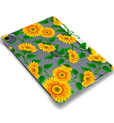 Cute Sunflower Yellow Flowers case Compatible with iPad Mini Air Pro 7.9 8.3 9.7 10.2 10.9 11 12.9 inch Pattern Cover New 2022 2021 Trifold Stand 3 4 5 6 7 8 9 Generation 535 (9.7" 5/6 gen)