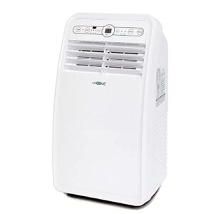 uhome portable air conditioner, 8000 btu compact ac unit with cooling, dehumidifier, fan, remote control and window mount kit included, white