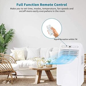 Uhome Portable Air Conditioner, 8000 BTU Compact AC Unit with Cooling, Dehumidifier, Fan, Remote Control and Window Mount Kit Included, White