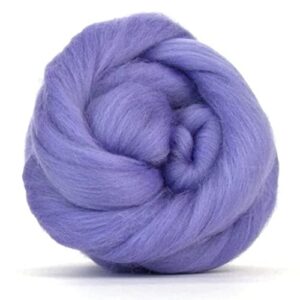 merino wool roving | premium combed wool top | 22 micron, perfect for felting projects, spinning, wall hangings and tapestry (hyacinth)
