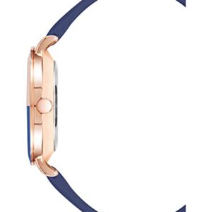 Nine West Women's Strap Watch, Blue/Rose Gold (NW/2346RGBL)