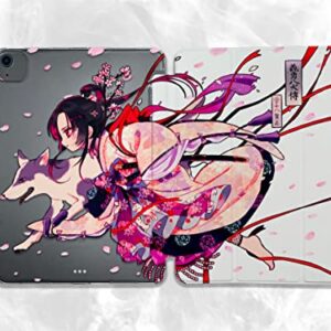 Cute Anime Girl Kawaii Sakura case Compatible with iPad Mini Air Pro 7.9 8.3 9.7 10.2 10.9 11 12.9 inch Pattern Cover New 2022 2021 Trifold Stand 3 4 5 6 7 8 9 Generation 548 (9.7" 5/6 gen)