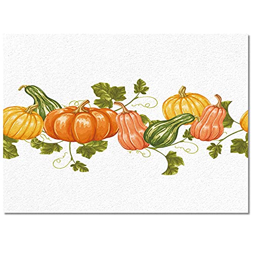 Indoor Area Rugs Thanksgiving Autumn Pumpkin Non-Slip Floor Mats Vegetables Harvest Rectangular Carpet Soft Washable Rugs for Living Room/Bedroom/Hallway Home Decor - 5x8 Feet