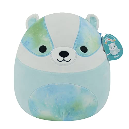 Squishmallows 12-Inch Banks Blue Badger - Medium-Sized Ultrasoft Official Kelly Toy Plush