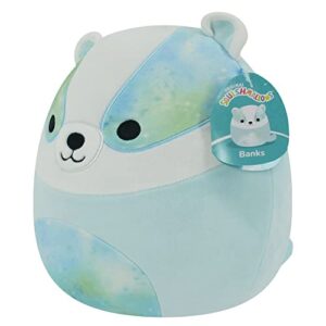 Squishmallows 12-Inch Banks Blue Badger - Medium-Sized Ultrasoft Official Kelly Toy Plush