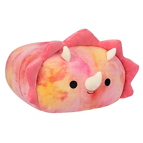 Squishmallows Stackables 12-Inch Trinity Pink Triceratops - Medium-Sized Ultrasoft Official Kelly Toy Plush