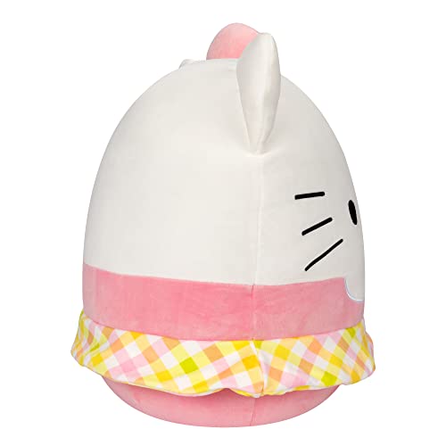 Squishmallows Sanrio 14-Inch Hello Kitty Wearing Gingham Skirt Plush - Large Ultrasoft Official Kelly Toy Plush