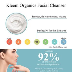 Organic Facial Cleanser - Anti Aging Vitamin C Face Wash - Breakout & Blemish - Clear Pores on Oily, Dry & Sensitive Skin with Organic Ingredients - Gentle, Brightening & Hydrating Face Wash - 4.05 oz