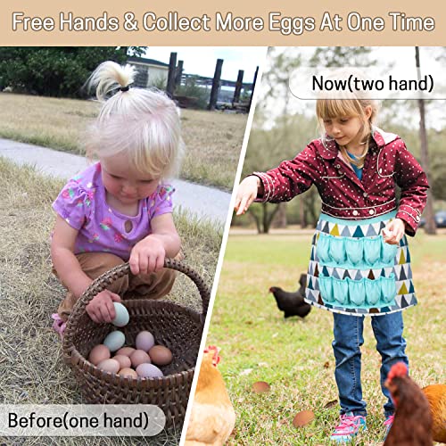 Aurya Kids Egg Apron, Chicken Eggs Collecting Gathering Holder Apron, Hen Duck Goose Eggs Holder Apron for Children