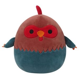 squishmallows 8-inch reed red and blue rooster - little ultrasoft official kelly toy plush