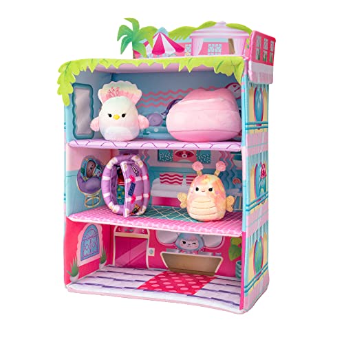 Squishville by Original Squishmallows Blue Seas Inn - Includes Two 2-Inch Squishmallows, Suitcase, Lounger, and Large Playscene - Amazon Exclusive