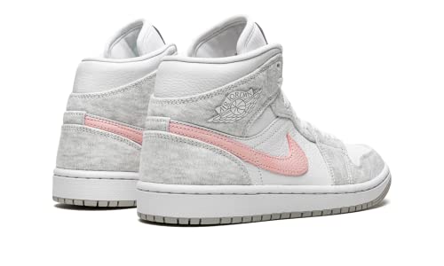 Jordan Womens WMNS Air Jordan 1 MID SE DN4045 001 Heather Grey/Pink - Size 6W