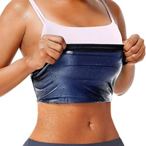baxobaso sweat waist trimmer trainer belt wrap belly sweat band sauna slimming belt for women lower belly fat plus size deep blue
