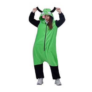 adult zim cosplay costume onesie pajamas for women men-s green