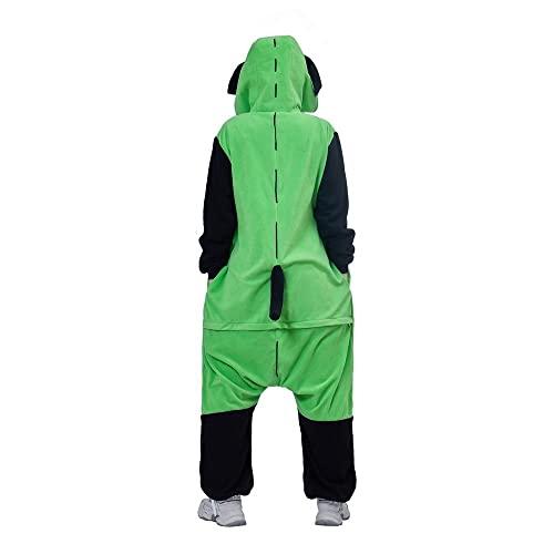 Adult Zim Cosplay Costume Onesie Pajamas for Women Men-S Green