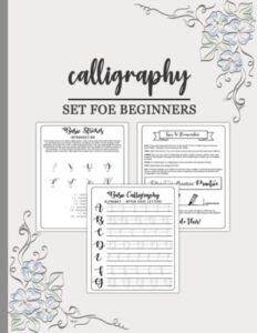 calligraphy set for beginners: 120 sheet of calligraphy practice paper hand lettering workbook 8.5 x 11 inches