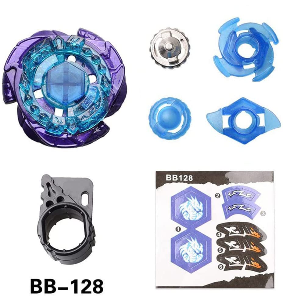 Gyros 6 Pack Bey Burst Battling Tops Metal Fusion Starter Set with Stickers Two Launchers