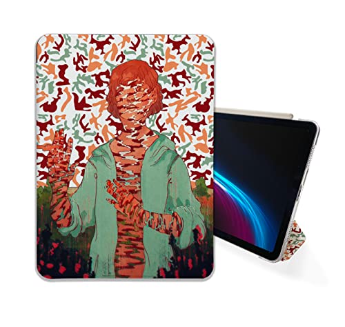 Cute Abstract Painted Girl case Compatible with iPad Mini Air Pro 7.9 8.3 9.7 10.2 10.9 11 12.9 inch Pattern Cover New 2022 2021 Trifold Stand 3 4 5 6 7 8 9 Generation 571 (10.9" Air 4)