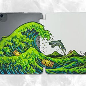 Great Wave Kanagawa Toxic case Compatible with iPad Mini Air Pro 7.9 8.3 9.7 10.2 10.9 11 12.9 inch Pattern Cover New 2022 2021 Trifold Stand 3 4 5 6 7 8 9 Generation 582 (11" Pro 1/2/3 gen)